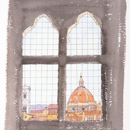 垣内宣子《サンタ・マリア・デル・フィオーレ大聖堂を望む（フィレンツェ）》