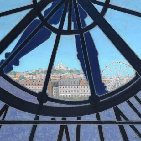 垣内宣子《オルセー美術館の大時計よりパリ市街を望む》