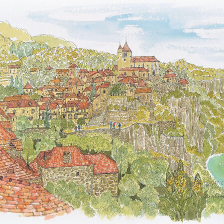 垣内宣子《「ヨーロッパの美しい村30選」サン・シル・ラポピー》