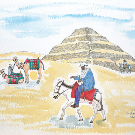 垣内宣子《ジェセル王の階段ピラミッド・ エジプト最古のピラミッド（サッカラ）》