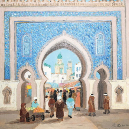 垣内宣子《フェスのブー・ジュルード門（モロッコ）》